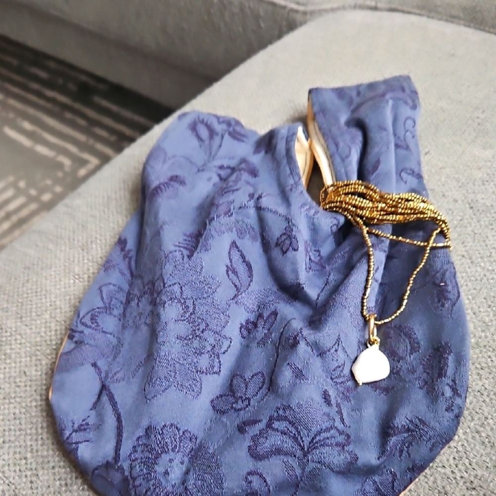 Elegant Blue Floral Women's Bag